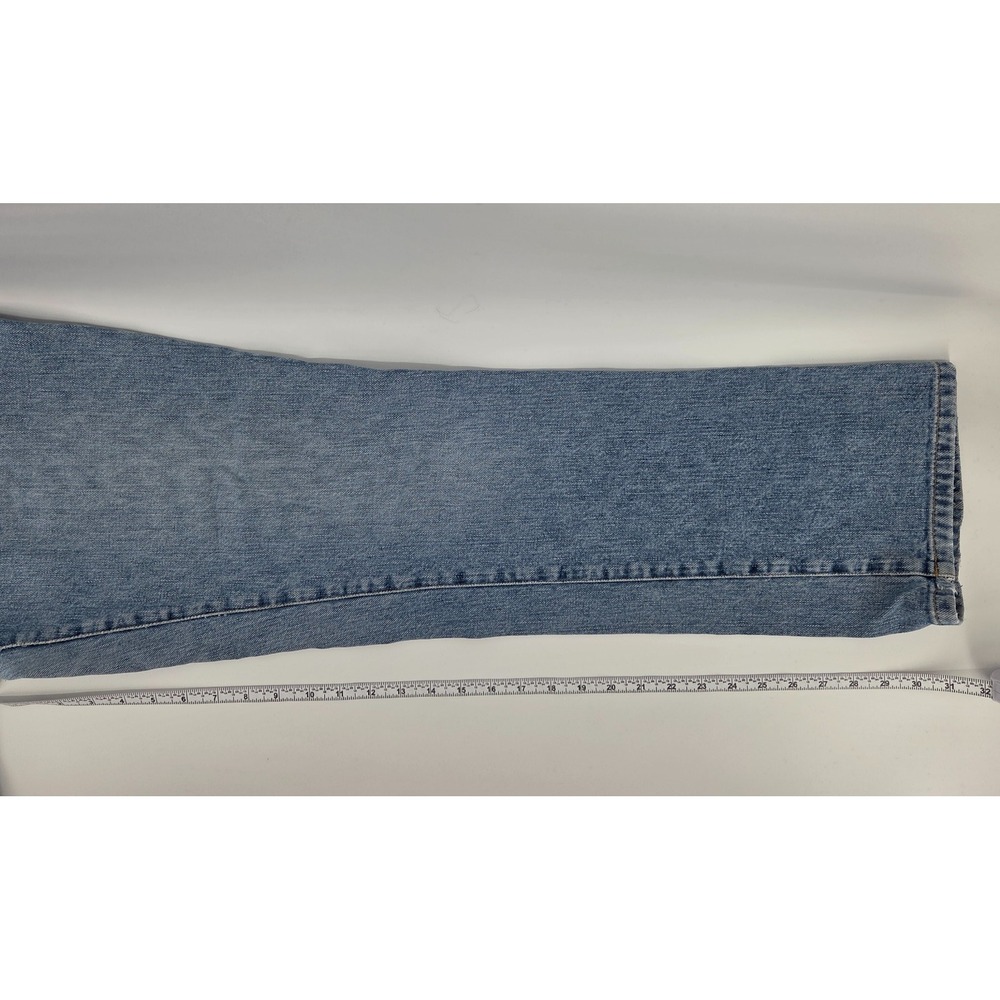 Rue 21 Blue Jeans Mens 32 Waist 34 Length Light Wash Straight Leg Distressed Mid - Picture 6 of 8